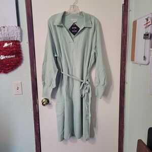 Ava & Viv Women's Mint Long Sleeve Dress